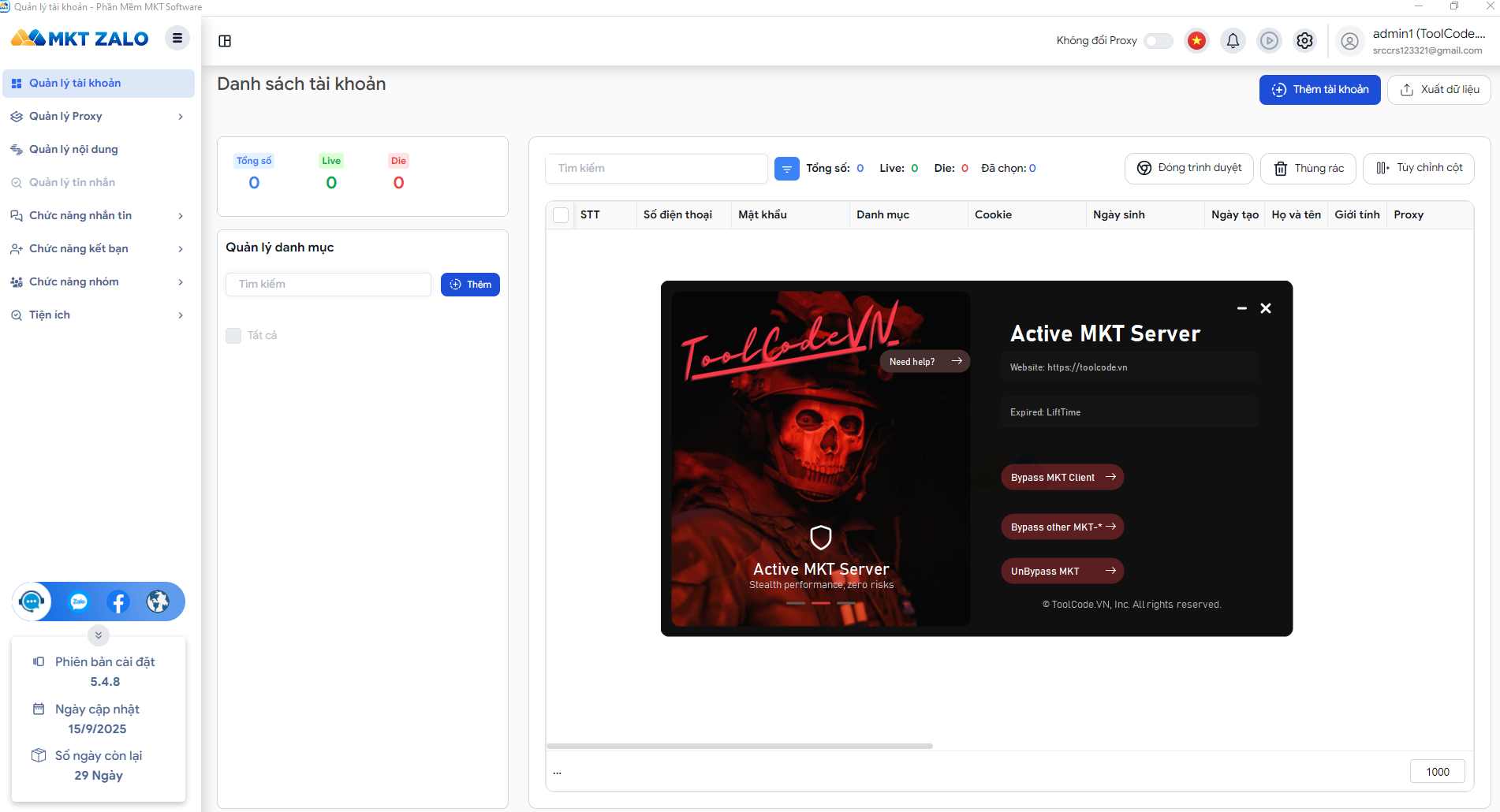 MKT Zalo - Phần mềm Zalo Marketing